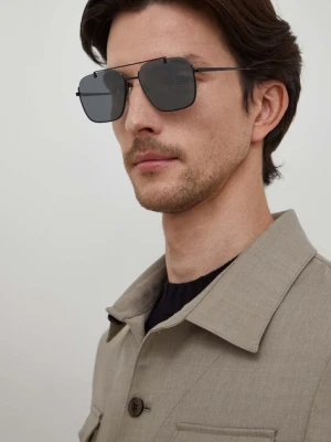 Emporio Armani okulary przeciwsłoneczne męskie kolor czarny