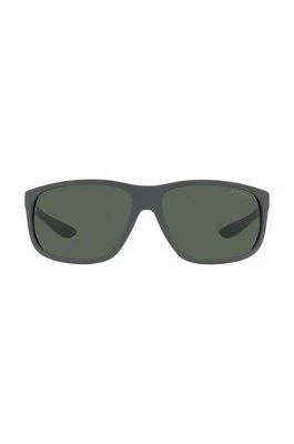 Emporio Armani okulary przeciwsłoneczne męskie kolor szary