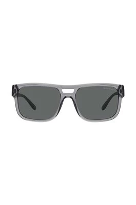 Emporio Armani okulary przeciwsłoneczne męskie kolor szary