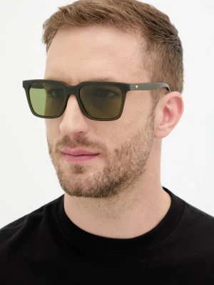 Emporio Armani okulary przeciwsłoneczne męskie kolor zielony 0EA4260