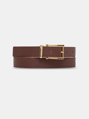 Emporio Armani pasek damski skórzany brązowy