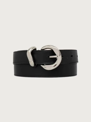 Emporio Armani pasek damski skórzany czarny