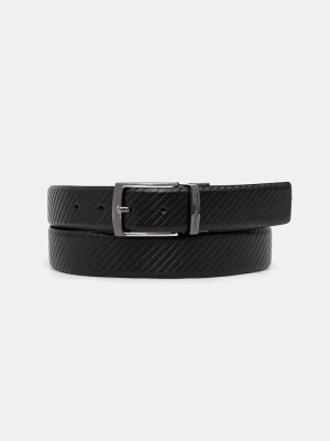 Emporio Armani pasek dwustronny męski skórzany czarny