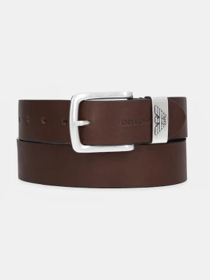 Emporio Armani pasek męski skórzany brązowy