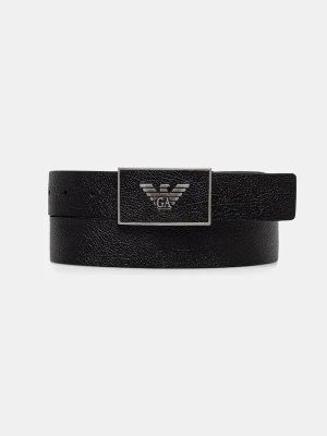 Emporio Armani pasek męski skórzany czarny