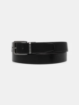 Emporio Armani pasek skórzany czarny