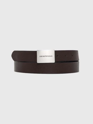 Emporio Armani pasek skórzany czarny