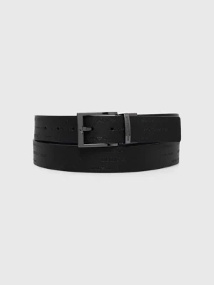 Emporio Armani pasek skórzany dwustronny męski kolor czarny Y4S426 YTU5J