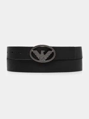 Emporio Armani pasek skórzany męski kolor czarny Y4S648 YQ87I