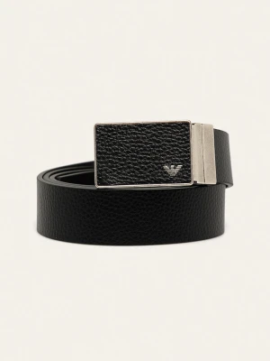 Emporio Armani pasek dwustronny męski skórzany czarny