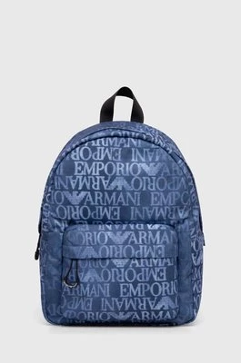 Emporio Armani plecak dziecięcy kolor niebieski duży wzorzysty