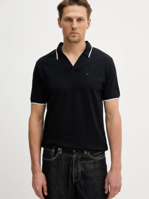 Emporio Armani polo bawełniane granatowy