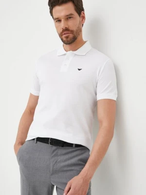 Emporio Armani polo bawełniane kolor biały 8N1FQ2 1JTKZ