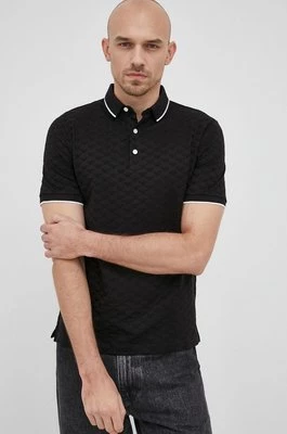 Emporio Armani polo bawełniane kolor czarny