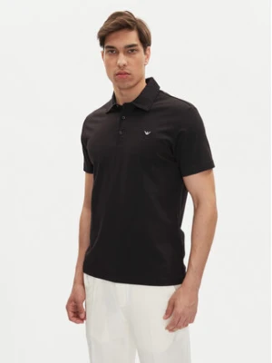 Emporio Armani Polo EM000571 AF12331 UC001 Czarny Regular Fit
