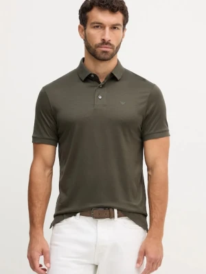 Emporio Armani polo męski kolor czarny gładki 8N1F96 1JUVZ