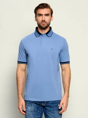 Emporio Armani Polo | Regular Fit błękitny
