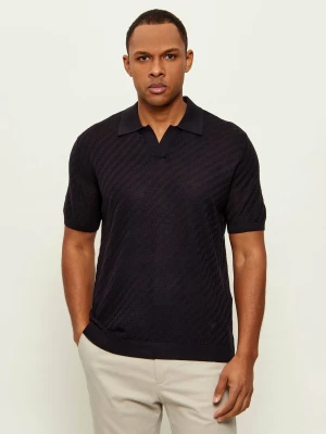 Emporio Armani Polo | Regular Fit | z dodatkiem wełny granatowy
