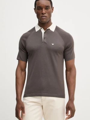 Emporio Armani polo z dodatkiem jedwabiu