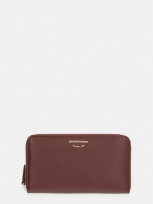 Emporio Armani portfel damski skórzany brązowy
