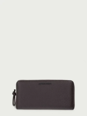 Emporio Armani portfel męski skórzany brązowy