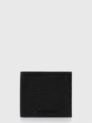 Emporio Armani portfel skórzany męski kolor czarny