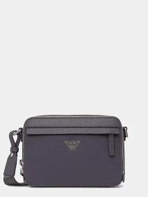 Emporio Armani saszetka męska z imitacji skóry szary