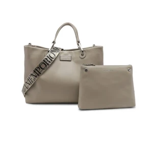 Emporio Armani Skórzana shopperka + saszetka