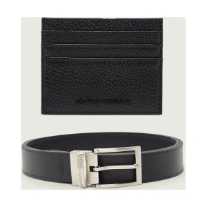 Emporio Armani Skórzane etui na karty + pasek