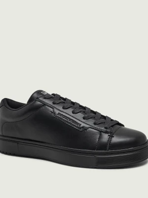 Emporio Armani Skórzane sneakersy czarny