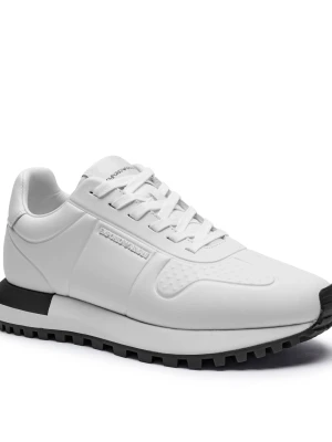 Emporio Armani Skórzane sneakersy biały