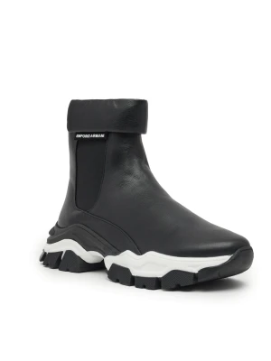 Emporio Armani Skórzane sneakersy