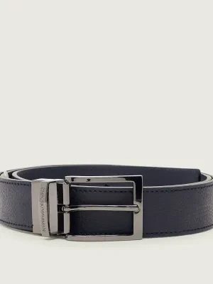 Emporio Armani Skórzany dwustronny pasek