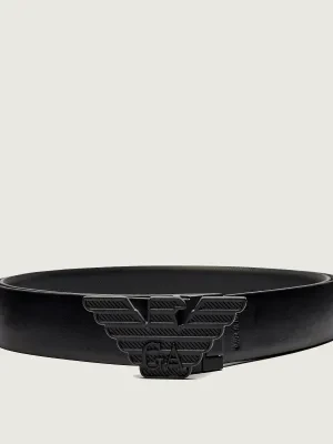 Emporio Armani Skórzany dwustronny pasek