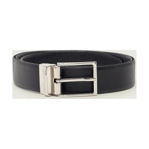 Emporio Armani Skórzany dwustronny pasek