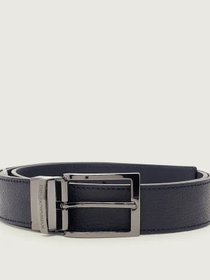 Emporio Armani Skórzany dwustronny pasek