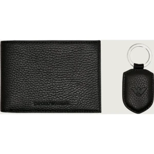 Emporio Armani Skórzany portfel + brelok