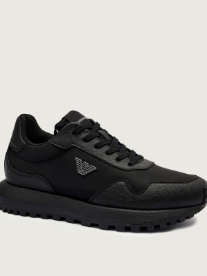 Emporio Armani Sneakersy | z dodatkiem skóry czarny