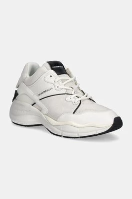 Emporio Armani sneakersy zamszowe kolor biały X3X228 XR227 R043