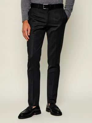 Emporio Armani Spodnie chino | Slim Fit | z dodatkiem wełny grafitowy