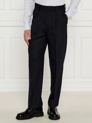 Emporio Armani Spodnie | flare fit | z dodatkiem wełny