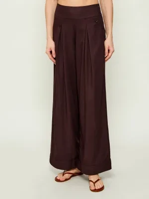 Emporio Armani Spodnie | Loose fit | z dodatkiem lnu