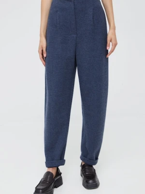 Emporio Armani spodnie z domieszką wełny