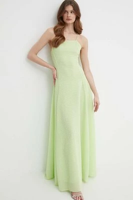 Emporio Armani sukienka kolor zielony maxi rozkloszowana 3D2A7J 2JJHZ