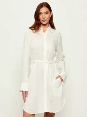 Emporio Armani Sukienka | z dodatkiem lnu