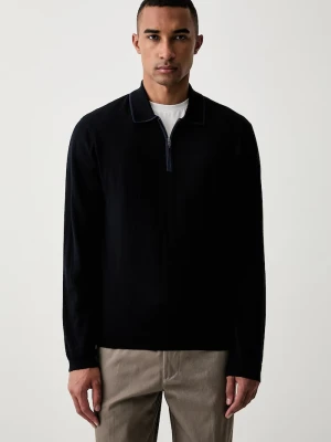 Emporio Armani sweter męski wełniany granatowy