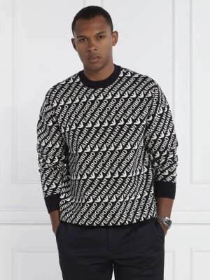 Emporio Armani Sweter PULLOVER | Regular Fit | z dodatkiem wełny
