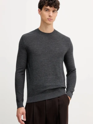 Emporio Armani sweter wełniany męski kolor szary lekki EM002196 AF13851