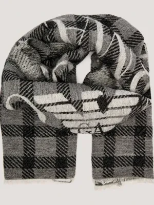 Emporio Armani Szal | z dodatkiem wełny