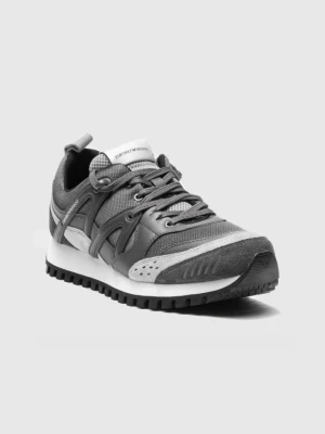 EMPORIO ARMANI Szara sneakersy męskie, Rozmiar 42